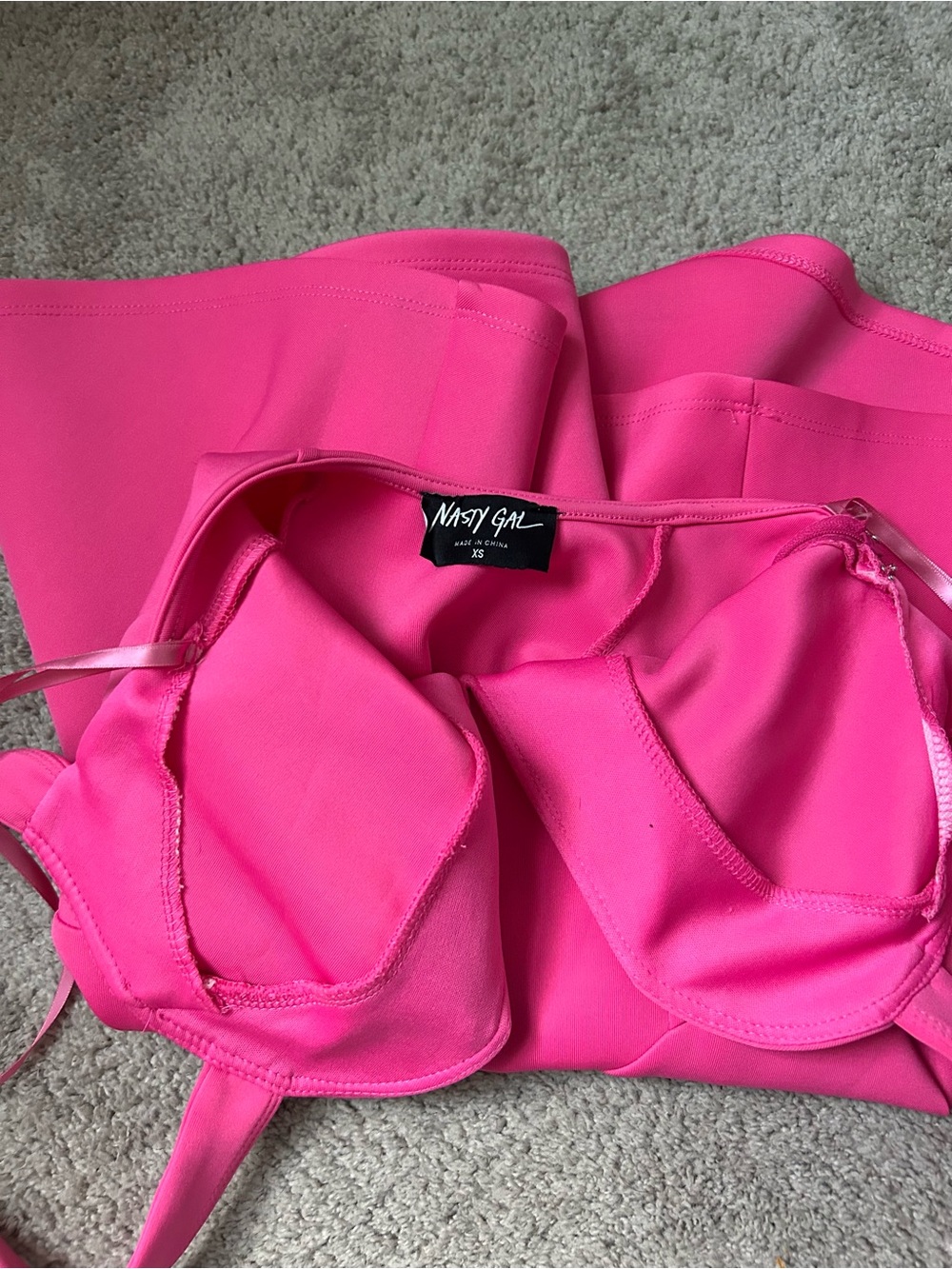 Nasty Gal Neon Pink Underwire Bralette
